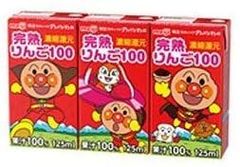 それいけ！アンパンマンの完熟りんご100 125ml×36本入×(2ケース)