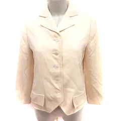 ランバン LANVIN ジャケット テーラード 総裏地 ウール クリーム /RTのサムネイル
