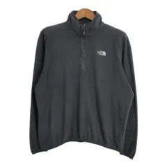 THE NORTH FACE ノースフェイス ハーフジップ フリースジャケット アウトドア ワンポイントロゴ ブラック (メンズ XL) 中古 古着 R9721