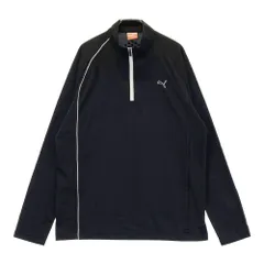サイズ：US M PUMA GOLF プーマゴルフ  ハーフジップ 長袖Tシャツ  ブラック系 [240101387248]# ゴルフウェア メンズ ストスト