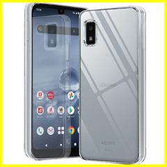 【数量限定】軽量 耐衝撃 ソフト 保護カバー 透明 TPU カバー SH-M20 薄型 A104SH SHG06 背面クリア SH-51C ストラップホール付き(AQUOS スマホケース wish2 WISH2 アクオス クリア / ケース wish2/wis