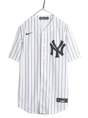 【お得なクーポン配布中!】 ヤンキース ベースボール シャツ メンズ S / MLB オフィシャル ナイキ スウッシュ 大リーグ ユニフォーム ゲームシャツ 半袖シャツ 重ね着
