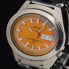 SEIKO アルバ AKAクォーツLオレンジ カレンダー付 y2k NEW電池