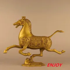 旧蔵・紫銅・全銅宝石で飾られた立ち馬・純銅・純手作り・置物・風水開運・聚財置物 旧蔵・紫銅・全銅宝石で飾られた立ち馬・純銅・純手作り・置物