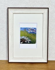 モネ☆睡蓮のとき☆展覧会限定◎新品額付☆マット付ポストカードフレーム◇Claude Monet☆A4サイズ程度☆10