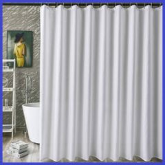 Dehome シャワーカーテン 120x180cm ホワイト 1枚入り お風呂用 ユニットバス 目隠し 防寒 保温 防カビ加工 防水 リング付き