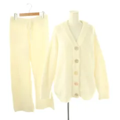 ジェラートピケ gelato pique セットアップ ルームウェア ジェラートカラフルボタンカーディガン ロングパンツ F ホワイト /HK ■OS