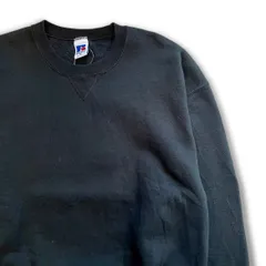 90s RUSSELL ラッセル 前V スウェットシャツ メキシコ製 ブラック