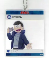 【中古】雑貨 カラ松 SNS風アクリルキーホルダー 「おそ松さんのWEBくじ 第12弾 ジュエルナイトデート」 E-2賞