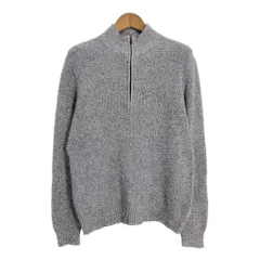 Calvin klein カルバンクライン ハーフジップ コットンセーター グレー (メンズ L) 中古 古着 S8499