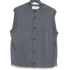 未使用 24SS JOHN MASON SMITH JANE SMITH ジョンメイソンスミス 7G クルーネック フロントボタン ニット ベスト S レディース 古着 中古 USED