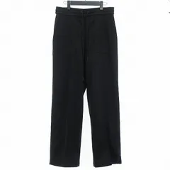 THE RERACS ワイドスラックス　46 ブラック　即購入可 THE RERACS│ザ・リラクス / RERACS FLAP WIDE SIDE STRIPE