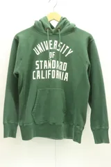 【中古】 CHAMPION メンズパーカー S REVERSE WEAVE HOOD SWEAT/CHAMPION X STANDARD CALIFORNIA/S/緑 グリーン/プリント