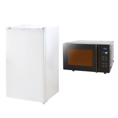 ホワイト & 92L 電子レンジ 18L ブラック 冷蔵庫 家電セット 新生活セット [山善] 新生活 新生活家電セット 【新生活2点セット】 一人暮らし コンパクト