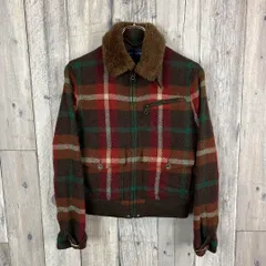 RALPH LAUREN ラルフローレン 襟ボア チェック ジャケット Sのサムネイル