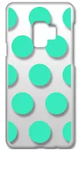 【新品未使用】Galaxy S9 SC-02K/SCV38 ギャラクシーS9 クリア ハードケース ドット柄 水玉 (ミントグリーン) スマホケース カバー cl-sc02k-dotbig-04