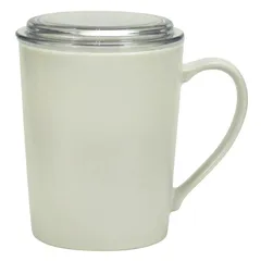 【数量限定】セレック(celec) ティーメイト マグカップ 約350ml フタ付 茶こし付 電子レンジ 食洗機対応 無地 白 ホワイト 日本製 cy21-12