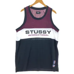 未使用並　ステューシー　メッシュ　タンクトップ　ゲームシャツ　デカロゴ　XL 未使用並 ステューシー メッシュ タンクトップ ゲームシャツ