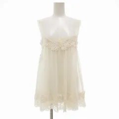 ドルチェ&ガッバーナ ドルガバ DOLCE&GABBANA ビスチェ キャミソール シフォンジョーゼット シルク レース 38 オフホワイト /UOのサムネイル