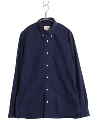 【お得なクーポン配布中!】 ブルックスブラザーズ 3点留め 長袖 ボタンダウン シャツ メンズ М 長袖シャツ ワイシャツ コットン ポケット付き 無地 マチ付き ネイビー