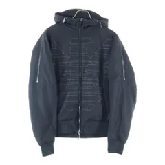 EMPORIO ARMANI (エンポリオアルマーニ) 総柄 ナイロン フーデッドジャケット ブラック 6H1BD9 1NYAZのサムネイル
