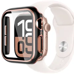 【新着商品】ファーウェ 一体型 アップルウォッチ カバー カバー 46mm 42mm 42mm 対応 46mm 高透過率 キズ防止 PC+ガラス素材 指紋防止 超薄型 簡単に取り付け・取 全面保護 3D曲面エッジ apple アップルウォッチ10 watch1