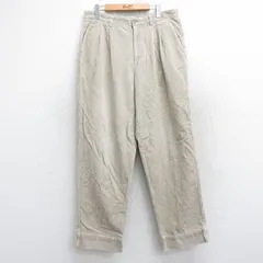 W33/古着 ギャップ GAP コーデュロイ パンツ メンズ 太畝 コットン 薄ベージュ カーキ 25oct25 中古 ボトムス ロング