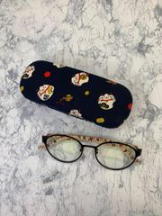 【ハンドメイド】メガネケース　招き猫　ネイビー