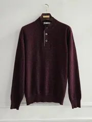 【未使用級】BRUNELLO CUCINELLI ニット セーター カシミヤ 赤 カシミヤ Vネックニット（ニット）｜Cruciani（クルチアーニ