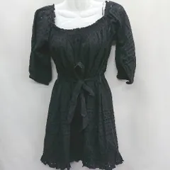 ◇ ◎ ⊂ ZARA BASIC ザラベーシック 五分袖 ミニ丈 ワンピース サイズS ブラック系 レディース E  【1410100040193】