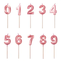 【数量限定】バースデーキャンドル 3Dシェイプバースデーケーキキャンドルゴールドグリッターバースデーキャンドルバースデーアニバーサリーウェディングパーティー卒業パーティーの装飾装飾 ろうそく ろうそく 0~9 10個入り 数字 (各数字1個セット(計10個セッ