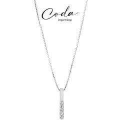 【S925】ストレートバーネックレス【２色展開】金属アレルギー対応