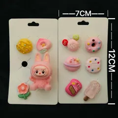 ラブブ  ジビッツ  スイーツデザイン ピンク　2台紙セット クロックス用チャーム（ジビッツ のみ）