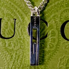 極美品 グッチ カットアウトG バー キヘイチェーン ネックレス/25-701S