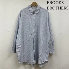 BROOKS BROTHERS ブルックス ブラザーズ シャツ、ブラウス 長袖 MAKERS オックスフォード ボタンダウン シャツ キャンディストライプ シャツ USA製 サイズ18 1/2-34