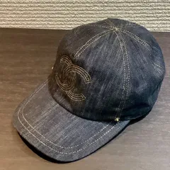 超美品 CHANEL 近年 パンチング スエード キャップ