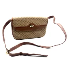 ■外観美品■GUCCI  グッチ　マイクロGG 2WAY ショルダーバッグ クラッチバッグ　パーティーバッグ　コーティングキャンバス×レザー　ベージュ×ブラウン　インターロッキングG ゴールド金具　イタリア製　オールドグッチ　斜めがけ　クロスボディ　レディース