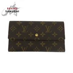 美品 LOUIS VUITTON ルイヴィトン モノグラム ポルトフォイユインターナショナル ブラウン ゴールド金具 PVC M61217 長財布 503146【中古】
