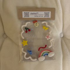 【在庫商品】リボンニコちゃんのもくもく虹トレカケー🌈　B8/トレカケース/クレイデコ/硬貨ケース/韓国/オタ活