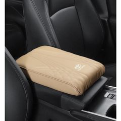 ◆トヨタ TOYOTA◆ベージュ◆車 アームレストマット コンソールボックスパッド 形状記憶 肘置きカバー 収納ボックスマット 革製 高めパッド