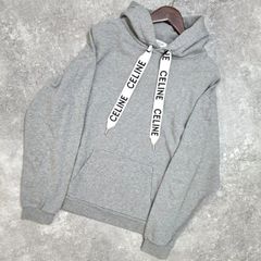 ★【CELINE/セリーヌ】定価15万  ルーズ フーディー / コットンフリース 21SS ロゴ パーカー プルオーバー グレー 山田涼介着用 Lサイズ メンズ レディース ユニセックス PAWNSHOPRiZ  パウンショップリズ