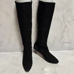 コールハーン　スエード　ロングブーツ　23.5 黒　ピンヒール