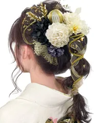 【最短発送】成人式 髪飾り 10色 ドライフラワー 髪飾り 造花飾り 水引 紐 ヘアーアクセサリー 和玉 かすみ草 金箔 人気 和服 着物 振袖 [JZOON] 袴 花 浴衣 成人式 七五三 結納 卒業式 入学式 結婚式 発表会