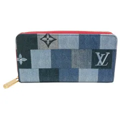 【中古A】ルイ・ヴィトン　LOUIS ＶUITTON　モノグラムデニム　パッチワーク　ジッピーウォレット　M４４９３８