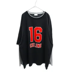 CELINE (セリーヌ) 23SS 16 Skater Tee in Cotton Jersey 16スケータークルーネック長袖Tシャツ コットンジャージ 2X87E671Q ブラックのサムネイル