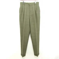 ニューヨーカー パンツ ボトムス スラックス チェック柄 ウール 日本製 メンズ 69-94サイズ カーキ NEWYORKER 【中古】のサムネイル
