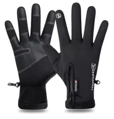 防水 手袋 グローブ 防風 保温 冬用 スマホ対応 スポーツ アウトドア 登山 スキー スノーボード 黒XL黒XLP_3