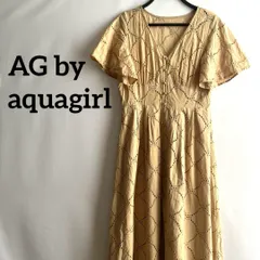 ag by aquagirl半袖ロングワンピースVネックかわいいおしゃれM