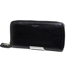 サンローランパリ　ラウンドジップウォレット　レザー　ブラック　長財布　CFP414680