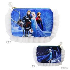 アナと雪の女王　レース付きフラットポーチS　フローズン柄　ディズニープリンセス　アナ雪　Disney FROZEN　4548387576863